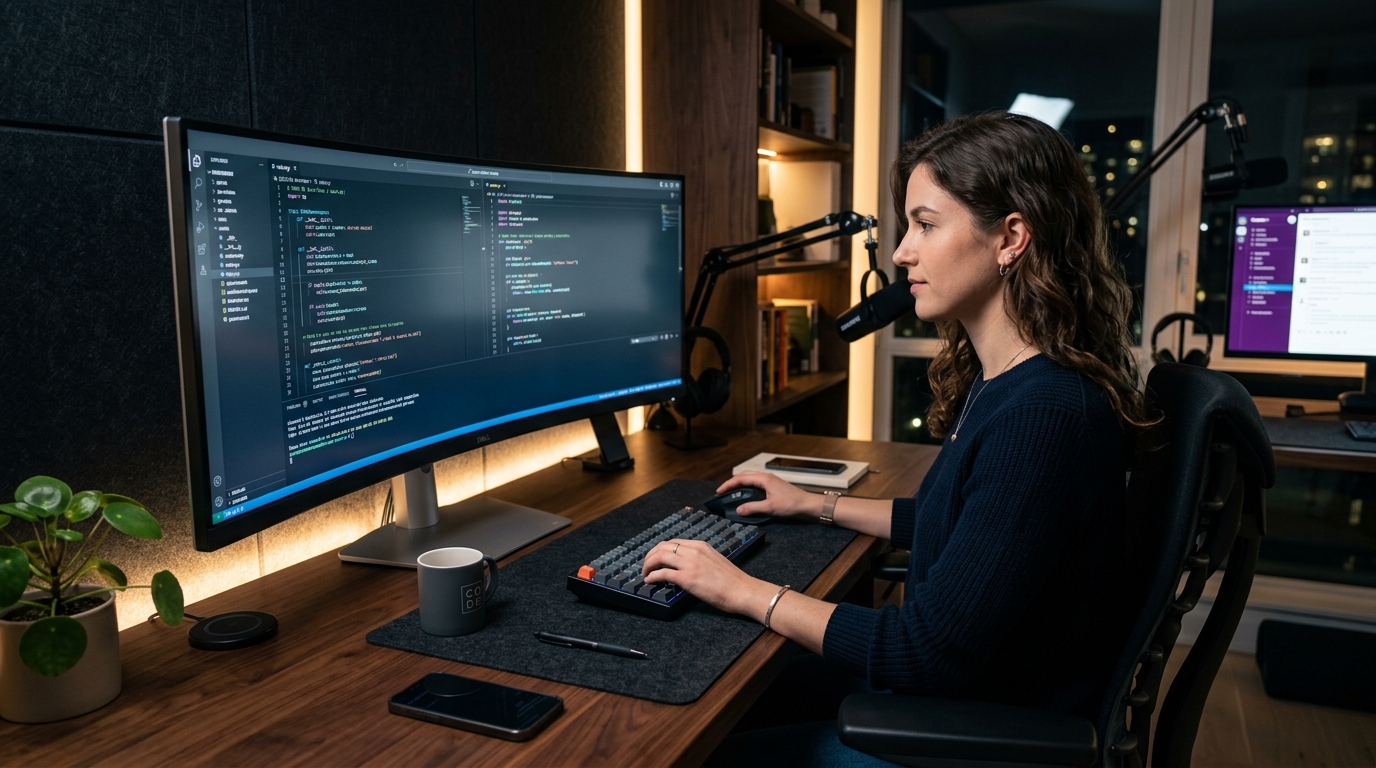 Capa do artigo: O Setup Ideal para Desenvolvedores em 2026: Ergonomia e Performance